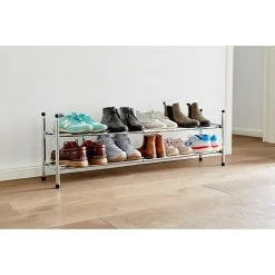 BAUHAUS Schuhregal - 23 x 64 x 37 cm, Platz für 12 Paar Schuhe, Ausziehbar bis 118 cm | Stilvoll & Praktisch -Schränke Möbel Mall 12 103