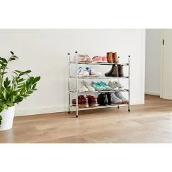 BAUHAUS Schuhregal - 23 x 64 x 37 cm, Platz für 12 Paar Schuhe, Ausziehbar bis 118 cm | Stilvoll & Praktisch -Schränke Möbel Mall 12 104