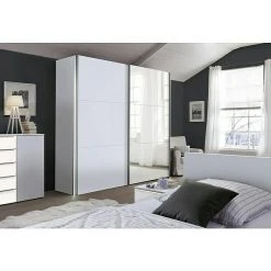 BAUHAUS Express Möbel Schwebetürenschrank Stars B 200x68x216 cm - Aluminiumfarbene Griffe, Spiegel Front, Seidengrau Korpus 9 BAUHAUS Express Möbel Schwebetürenschrank Stars B 200x68x216 cm - Aluminiumfarbene Griffe, Spiegel Front, Seidengrau Korpus -Schränke Möbel Mall 12 1055