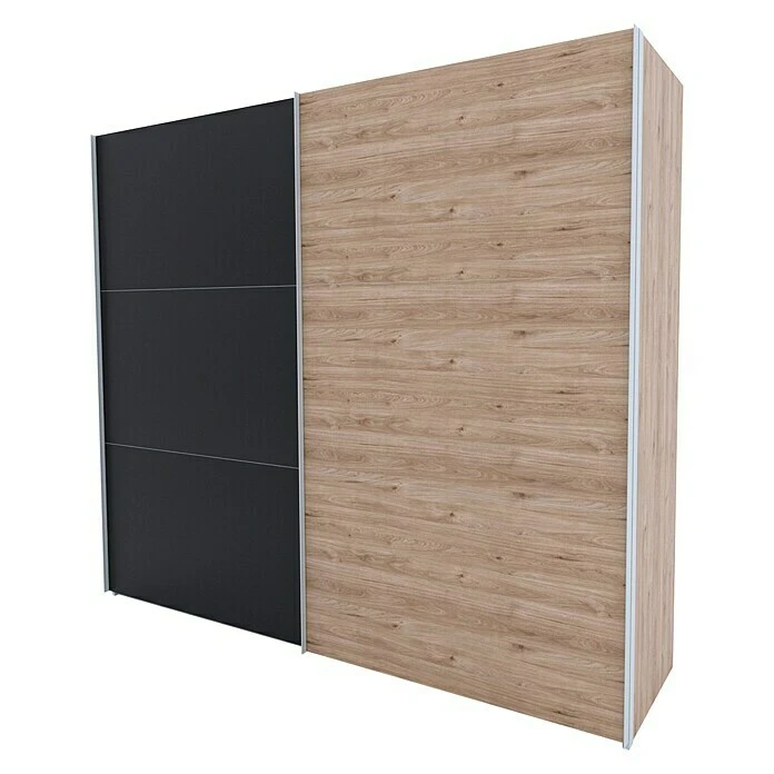 BAUHAUS Express Möbel Schwebetürenschrank Swift - Basalt/Eiche Jackson, 250x68x216 cm 3 BAUHAUS Express Möbel Schwebetürenschrank Swift - Basalt/Eiche Jackson, 250x68x216 cm