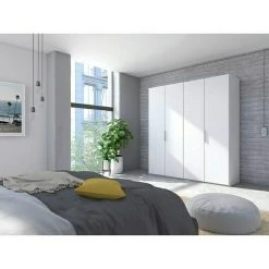 BAUHAUS Express Möbel Drehtürschrank Swift B X T X H: 200 X 58 X 216 Cm – Eiche Jackson | Mit Spiegel – Moderner Kleiderschrank -Schränke Möbel Mall 12 1130