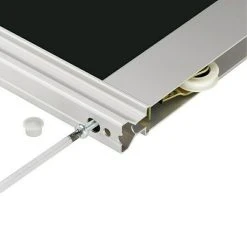 BAUHAUS Room Plaza Easy Schiebetür-Bau-Set Hochglanz Schwarz/Weiß, Silber | Premium Innentüren -Schränke Möbel Mall 12 116