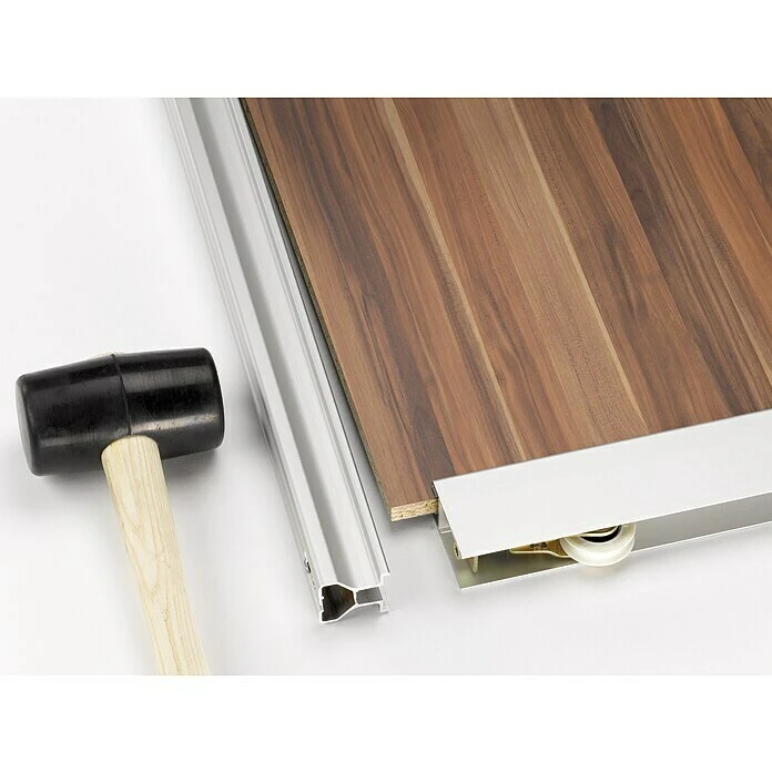 BAUHAUS Room Plaza Easy Griffprofil für Schiebetür-Bau-Sets, 2.550 mm, Silber | Hochwertige Schrankschiebetüren 5 BAUHAUS Room Plaza Easy Griffprofil für Schiebetür-Bau-Sets, 2.550 mm, Silber | Hochwertige Schrankschiebetüren – Bild 3