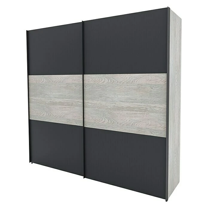 BAUHAUS Express Möbel Schwebetürenschrank Stars 250x68x236 cm - Graphit/Platin Eiche 3 BAUHAUS Express Möbel Schwebetürenschrank Stars 250x68x236 cm - Graphit/Platin Eiche