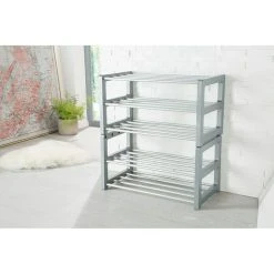 BAUHAUS Ruco Schuhregal Trend - 60 x 33 x 32 cm, Silber, 3 Böden - Praktischer Schuhschrank für Zuhause 8 BAUHAUS Ruco Schuhregal Trend - 60 x 33 x 32 cm, Silber, 3 Böden - Praktischer Schuhschrank für Zuhause -Schränke Möbel Mall 12 135