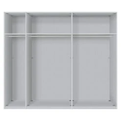 BAUHAUS Express Möbel Schwebetürenschrank Stars - Seidengrau/Aluminiumfarben - 250 x 68 x 216 cm -Schränke Möbel Mall 12 1363