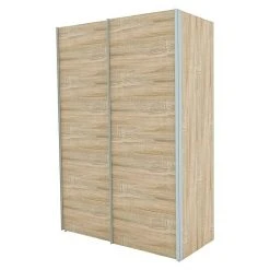 BAUHAUS Express Möbel Schwebetürenschrank Stars B X T X H: 150 X 68 X 216 cm, Eiche Sonoma, Aluminiumfarben Griff
