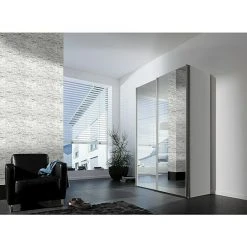 BAUHAUS Express Möbel Schwebetürenschrank Stars - 150x68x236 cm - Aluminiumfarbene Griffe, Spiegelfront, Weißer Korpus 9 BAUHAUS Express Möbel Schwebetürenschrank Stars - 150x68x236 cm - Aluminiumfarbene Griffe, Spiegelfront, Weißer Korpus -Schränke Möbel Mall 12 1627