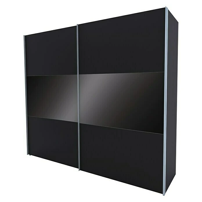 BAUHAUS Express Möbel Schwebetürenschrank Swift - Moderner Kleiderschrank mit Glasfronten, Basalt 250x68x216 cm 3 BAUHAUS Express Möbel Schwebetürenschrank Swift - Moderner Kleiderschrank mit Glasfronten, Basalt 250x68x216 cm