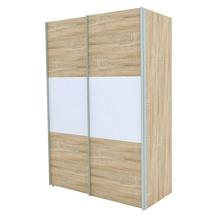 BAUHAUS Express Möbel Schwebetürenschrank Stars - Eiche Sonoma/Weiß - 150 x 68 x 216 cm 3 BAUHAUS Express Möbel Schwebetürenschrank Stars - Eiche Sonoma/Weiß - 150 x 68 x 216 cm