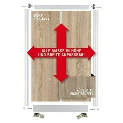BAUHAUS Room Plaza Easy Schiebetür-Bau-Set Eiche Geplankt/Eiche Trüffel, Silber | Innentüren/Schiebetüren -Schränke Möbel Mall 12 180