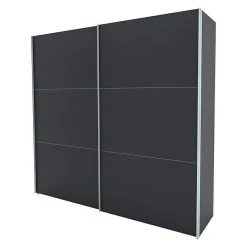 BAUHAUS Express Möbel Schwebetürenschrank Stars – Graphit & Aluminiumfarben – 250 x 68 x 236 cm