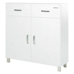 BAUHAUS Phönix Miami Schuhschrank Weiß - 2 Fächer, 37 x 110 x 111 cm - Perfekte Schuhaufbewahrung