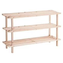 BAUHAUS Zeller Schuhregal | 26 x 80 x 49,5 cm | Braun | Hochwertiger Schuhschrank für zu Hause