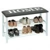 BAUHAUS Schuhregal Mit Sitzbank – Praktisches Schuhregal mit Sitzbank, 78 x 30 x 48 cm, für Zuhause -Schränke Möbel Mall 12 1854