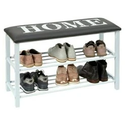 BAUHAUS Schuhregal Mit Sitzbank – Praktisches Schuhregal mit Sitzbank, 78 x 30 x 48 cm, für Zuhause