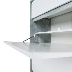 BAUHAUS Phönix Bruno Schuhschrank | Größe: 38 x 100 x 105,7 cm | Grau/Weiß | Modern & Praktisch -Schränke Möbel Mall 12 1870