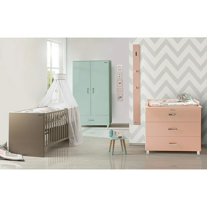 BAUHAUS Phönix Miami Drehtürschrank | 52 x 146 x 200 cm | Mintgrün | Kleiderschrank mit Drehtüren | Modernes Design | Platzsparend 6 BAUHAUS Phönix Miami Drehtürschrank | 52 x 146 x 200 cm | Mintgrün | Kleiderschrank mit Drehtüren | Modernes Design | Platzsparend – Bild 4