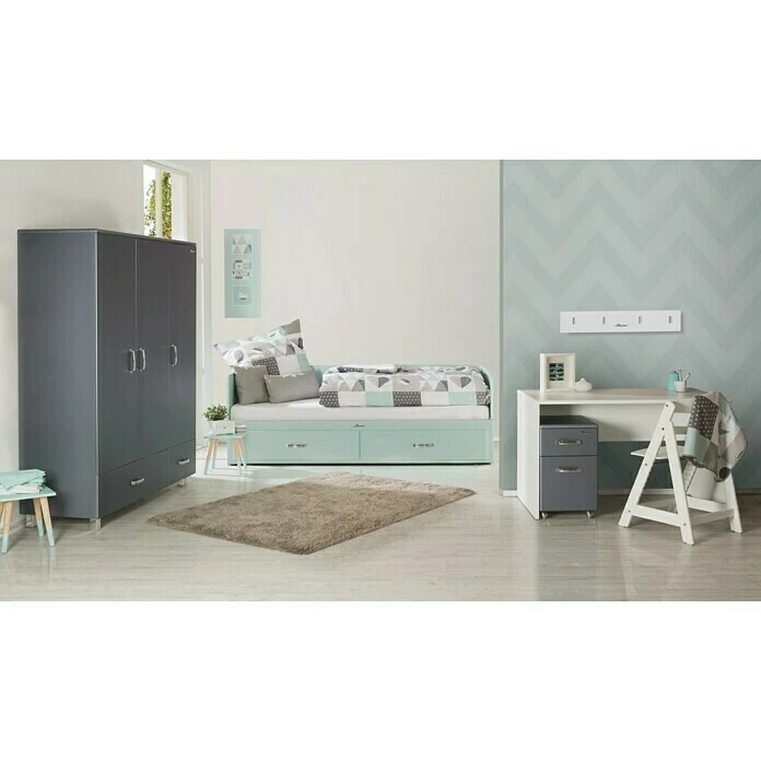 BAUHAUS Phönix Miami Drehtürschrank | 52 x 146 x 200 cm | Mintgrün | Kleiderschrank mit Drehtüren | Modernes Design | Platzsparend 7 BAUHAUS Phönix Miami Drehtürschrank | 52 x 146 x 200 cm | Mintgrün | Kleiderschrank mit Drehtüren | Modernes Design | Platzsparend – Bild 5