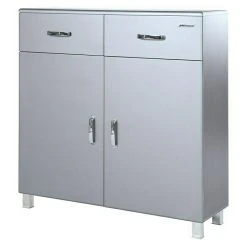 BAUHAUS Phönix Miami Schuhschrank, 2 Fächer, Grau, 37 x 110 x 111 cm – Praktischer Schuhschrank für Ordnung im Flur