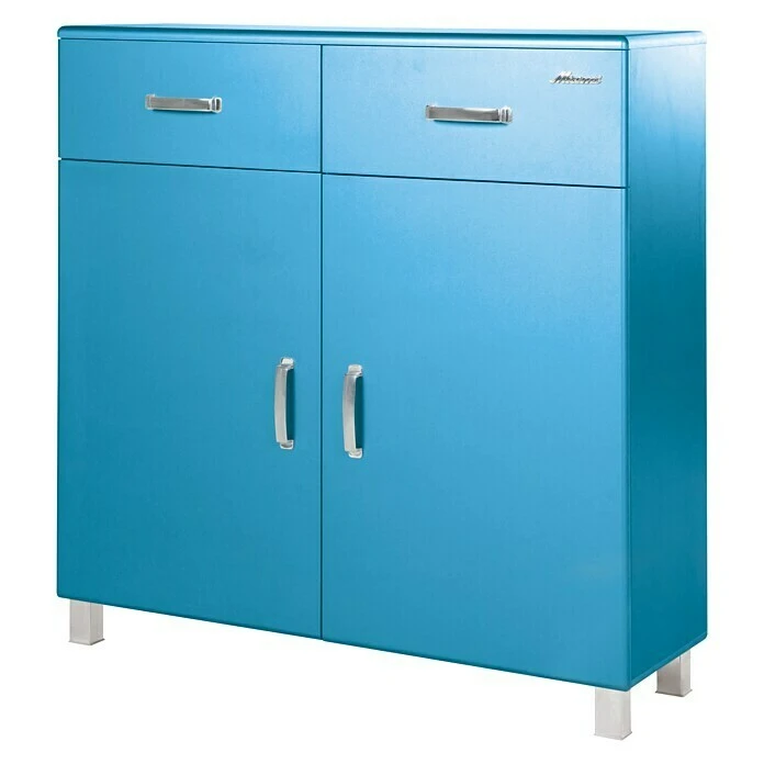 BAUHAUS Phönix Miami Schuhschrank, Blau, 37 x 110 x 111 cm, 2 Fächer - Platzsparender Schuhschrank mit modernem Design 3 BAUHAUS Phönix Miami Schuhschrank, Blau, 37 x 110 x 111 cm, 2 Fächer - Platzsparender Schuhschrank mit modernem Design