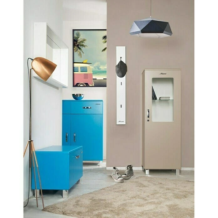 BAUHAUS Phönix Miami Schuhschrank, Blau, 37 x 110 x 111 cm, 2 Fächer - Platzsparender Schuhschrank mit modernem Design 5 BAUHAUS Phönix Miami Schuhschrank, Blau, 37 x 110 x 111 cm, 2 Fächer - Platzsparender Schuhschrank mit modernem Design – Bild 3