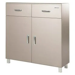 BAUHAUS Phönix Miami Schuhschrank | 2 Fächer | 37 x 110 x 111 cm | Taupe | Schuhregal für jeden Raum