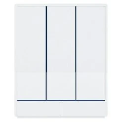 BAUHAUS Phönix Prana Drehtürschrank Weiß – 55 x 158 x 195 cm – Moderner Kleiderschrank