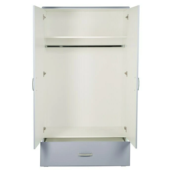 BAUHAUS Phönix Miami Drehtürschrank Grau - 52 x 98 x 200 cm - Kleiderschrank mit Drehtüren 4 BAUHAUS Phönix Miami Drehtürschrank Grau - 52 x 98 x 200 cm - Kleiderschrank mit Drehtüren – Bild 2