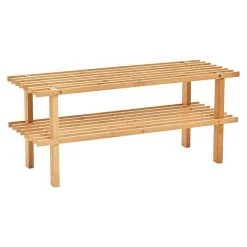 BAUHAUS Zeller Schuhregal | 80 x 26 x 49,5 cm | Braun | Holz | Schuhschrank | Schuhregal | Stauraum-Lösung