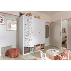 BAUHAUS Phönix Caro Drehtürschrank Weiß | 55 x 150 x 185,4 cm | Moderner Kleiderschrank -Schränke Möbel Mall 12 210