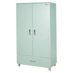 BAUHAUS Phönix Miami Drehtürschrank, 52 x 98 x 200 cm, Mintgrün – Moderner Kleiderschrank für Ihr Zuhause