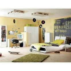 BAUHAUS Phönix Prana Drehtürschrank Weiß – 55 x 158 x 195 cm – Moderner Kleiderschrank -Schränke Möbel Mall 12 22