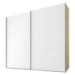 BAUHAUS Express Möbel Schwebetürenschrank Swift - Weiß & Eiche Jackson | 200 x 68 x 216 cm