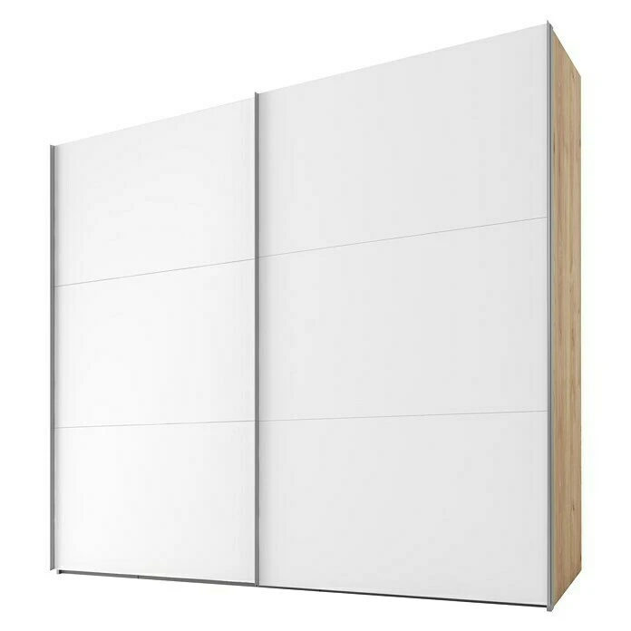 BAUHAUS Express Möbel Schwebetürenschrank Swift - Weiß & Eiche Jackson | 200 x 68 x 216 cm 3 BAUHAUS Express Möbel Schwebetürenschrank Swift - Weiß & Eiche Jackson | 200 x 68 x 216 cm