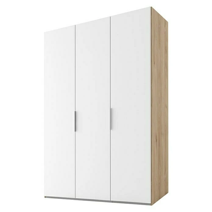 BAUHAUS Express Möbel Drehtürschrank Swift – Weiß/Eiche Jackson – 150x58x216 cm – Ohne Spiegel – Mit Zubehör 3 BAUHAUS Express Möbel Drehtürschrank Swift – Weiß/Eiche Jackson – 150x58x216 cm – Ohne Spiegel – Mit Zubehör