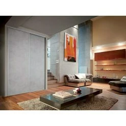 BAUHAUS Optimum Schiebetür-Set Leinen Mineral, 180 x 250 cm – Moderne Innentür