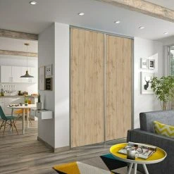 BAUHAUS Optimum Schiebetür-Set Eiche Natur, 180 x 250 cm – Hochwertige Innentüren für stilvolles Wohnen