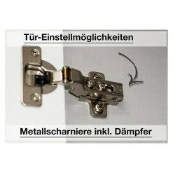 BAUHAUS Express Möbel Drehtürschrank Brooklyn - 58 x 200 x 216 cm, Weiß, Mit Spiegel - Moderner Kleiderschrank 12 BAUHAUS Express Möbel Drehtürschrank Brooklyn - 58 x 200 x 216 cm, Weiß, Mit Spiegel - Moderner Kleiderschrank -Schränke Möbel Mall 12 411