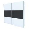 BAUHAUS Express Möbel Schwebetürenschrank Stars B X T X H: 250 X 68 X 236 cm, Weiß/Graphit, Aluminiumfarben Griff 2 BAUHAUS Express Möbel Schwebetürenschrank Stars B X T X H: 250 X 68 X 236 cm, Weiß/Graphit, Aluminiumfarben Griff -Schränke Möbel Mall 12 463