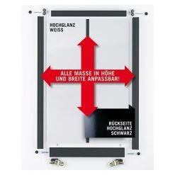 BAUHAUS Room Plaza Easy Schiebetür-Bau-Set Hochglanz Schwarz/Weiß | Premium Qualität | Einfache Montage -Schränke Möbel Mall 12 57