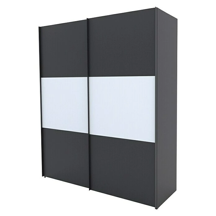 BAUHAUS Express Möbel Schwebetürenschrank Stars B 200 x T 68 x H 236 cm, Graphit/Weiß & Graphit 3 BAUHAUS Express Möbel Schwebetürenschrank Stars B 200 x T 68 x H 236 cm, Graphit/Weiß & Graphit