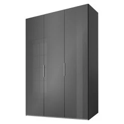 BAUHAUS Express Möbel Drehtürschrank Swift 150x58x216 cm - Basaltglas Front, Basalt Korpus - Ohne Spiegel & Zubehör