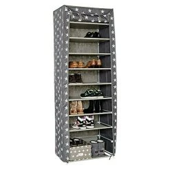 BAUHAUS Schuhschrank 60 x 40 x 175 cm für 40 Paar Schuhe | Praktischer Schuhschrank aus Massivholz