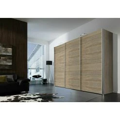 BAUHAUS Express Möbel Schwebetürenschrank Stars B X T X H: 300 X 68 X 216 Cm – Aluminiumfarben Griff, Eiche Sonoma Front & Korpus -Schränke Möbel Mall 12 659