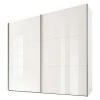 BAUHAUS Express Möbel Schwebetürenschrank Swift - Weiß, B x T x H: 150 x 68 x 216 cm, mit Glasfronten -Schränke Möbel Mall 12 666
