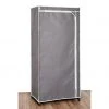 BAUHAUS Textiler Kleiderschrank 50x75x160 cm, Grau – Moderner Kleiderschrank für mehr Stauraum -Schränke Möbel Mall 12 7