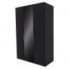 BAUHAUS Swift Drehtürschrank - Moderner Kleiderschrank 150 x 58 x 216 cm, Basalt/Basaltglas -Schränke Möbel Mall 12 702