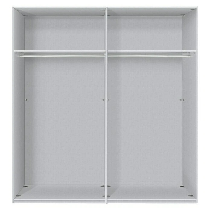 BAUHAUS Express Möbel Drehtürschrank Brooklyn Landhaus | 58x200x216 cm | Weiß | Ohne Spiegel | Kleiderschrank 4 BAUHAUS Express Möbel Drehtürschrank Brooklyn Landhaus | 58x200x216 cm | Weiß | Ohne Spiegel | Kleiderschrank – Bild 2