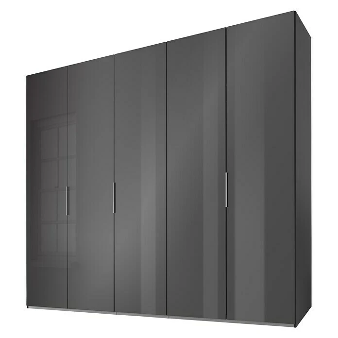 BAUHAUS Express Möbel Drehtürschrank Swift B - Moderner Kleiderschrank in Basaltglas, 250 x 58 x 216 cm, ohne Spiegel, mit Zubehör 3 BAUHAUS Express Möbel Drehtürschrank Swift B - Moderner Kleiderschrank in Basaltglas, 250 x 58 x 216 cm, ohne Spiegel, mit Zubehör